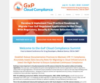 GXP-Cloudcompliance.com(GxP Cloud Compliance Summit) Screenshot