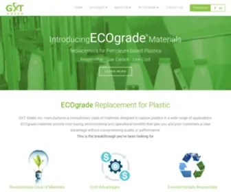 GXTgreen.com(GXT Green develops and markets Ecograde material that is designed to replace plastics in a wide range of applications) Screenshot