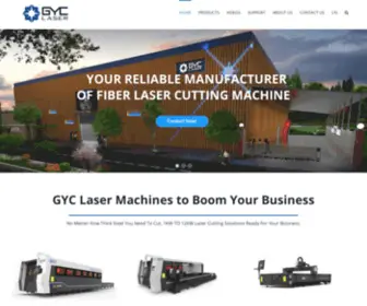 GYclaser.com(The Manufacturer of Fiber Laser Cutting Machine) Screenshot