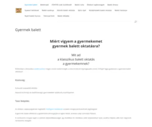 Gyermekbalett.hu(Gyermek balett oktatás) Screenshot