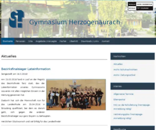 GYmnasium-Herzogenaurach.de(Startseite) Screenshot
