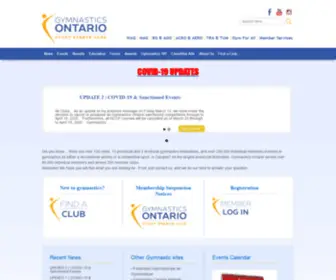 GYmnasticsontario.ca(Gymnastics Ontario) Screenshot