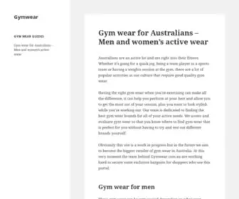 GYmwear.com.au(Gymwear) Screenshot