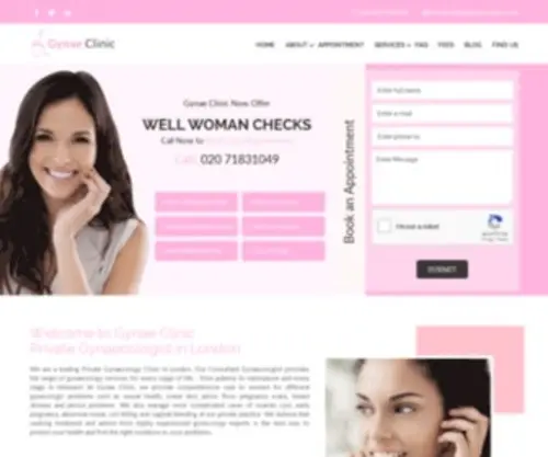 Gynae-Clinic.co.uk(Private Gynaecologist London) Screenshot