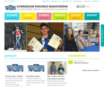 Gynome.cz(Gymnázium Vincence Makovského v Novém Městě na Moravě) Screenshot
