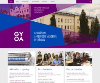 Gyoa.cz(Gymnázium a Obchodní akademie Pelhřimov) Screenshot