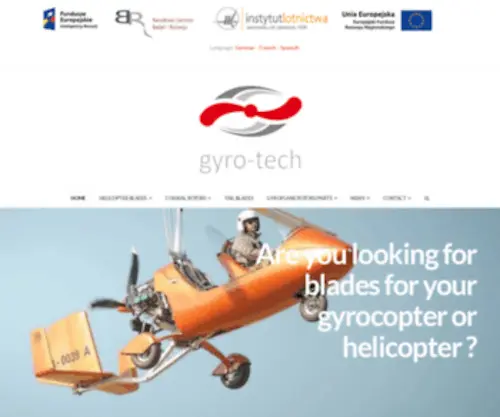 Gyrotech.eu(Gyro-Tech Composite blades and rotor heads) Screenshot