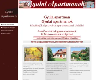 Gyulai-Apartmanok.hu(Gyula SZÉP kártya) Screenshot