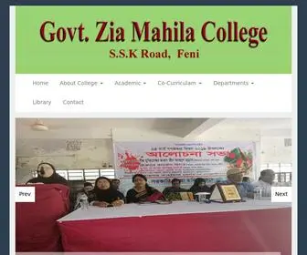 GZMcfeni.gov.bd(Zia Mohila College) Screenshot