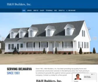 H-Hbuildersinc.com(Custom Home Builders Dover DE) Screenshot