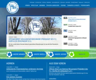H03.de(Die offizielle Homepage des Fußballvereins F.C. Hertha 03 Zehlendorf Berlin. Unser Motto lautet) Screenshot