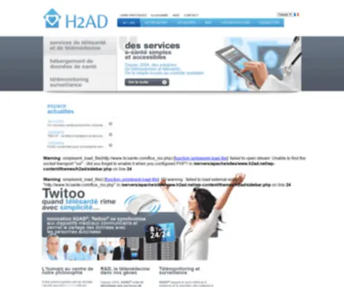 H2AD.net(H2AD, e-health) Screenshot