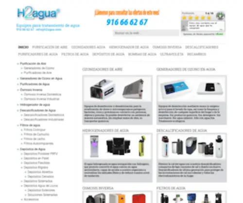 H2Agua.com(Equipos para tratamiento de agua) Screenshot