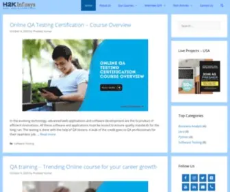 H2Kinfosys.us(QA Testing Training Online) Screenshot