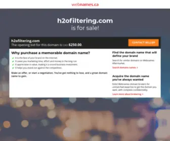 H2Ofiltering.com(For Sale) Screenshot