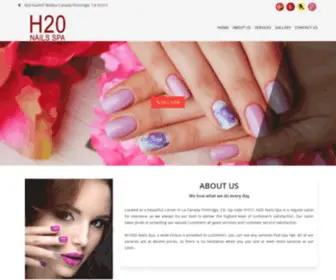 H2Onailsspalacanadaflintridge.com(H2O Nails Spa) Screenshot