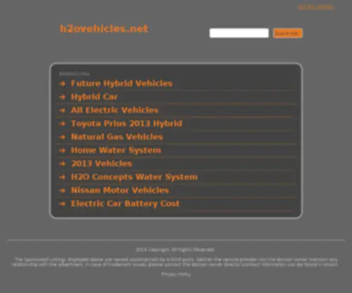 H2Ovehicles.net(H2O Vehicles) Screenshot
