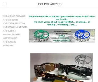 H3Opolarized.com(H3O Polarized eyewear with interchangeable lenses) Screenshot