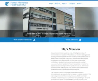 H4Hawaii.org(Improving health care for Hawaii's chronic homeless population) Screenshot