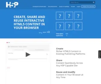 H5P.org(Create and Share Rich HTML5 Content and Applications) Screenshot