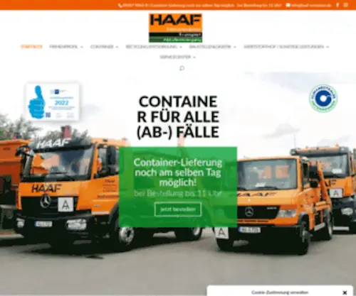 Haaf-Container.de(Startseite HAAF) Screenshot