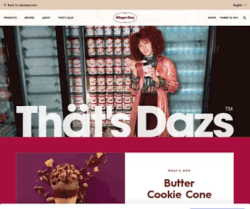 Haagen-Dazs.com(Häagen) Screenshot