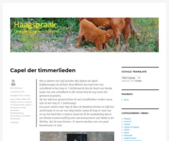 Haagspraak.nl(Den Haag spraakmakend) Screenshot