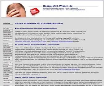 Haarausfall-Wissen.de(Infos zum Thema Haarausfall) Screenshot