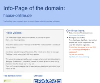 Haase-Online.de(Info-Page of the domain) Screenshot