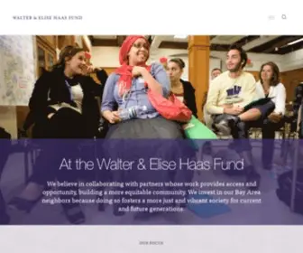 Haassr.org(Walter & Elise Haas Fund) Screenshot