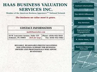 Haasvalue.com(Haas Business Valuation Services) Screenshot