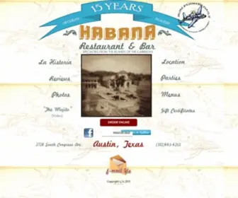 Habanaaustin.com(Habana Restaurant) Screenshot