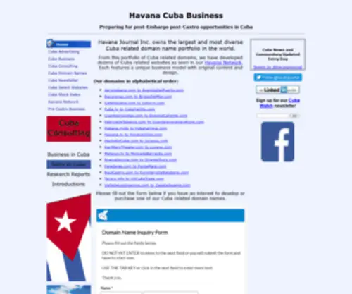 Habanadeleste.com(Cuba Domain Names wanted and for sale) Screenshot