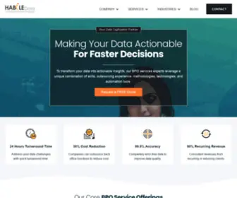 Habiledata.com(Your Trusted BPO Outsourcing Company in India) Screenshot