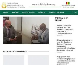 Habitatguinee.org(Ministere de la Ville et de l'Amenagement du Territoire) Screenshot