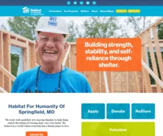 Habitatspringfieldmo.org(Habitat for Humanity) Screenshot