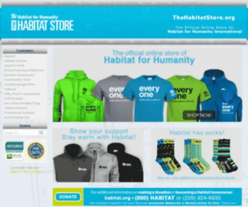 Habitatstoreonline.com(Habitat for Humanity Online Store) Screenshot