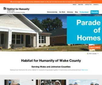 Habitatwake.org(Habitat for Humanity of Wake County) Screenshot