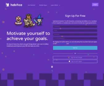 Habitica.com(Habitica is a free habit and productivity app) Screenshot