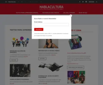 Hablacultura.com(Plataforma cultural para aprender y enseñar español) Screenshot