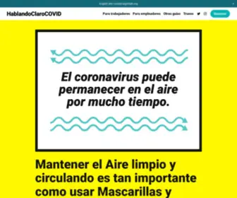 Hablandoclarocovid.org(Hablando Claro del COVID) Screenshot