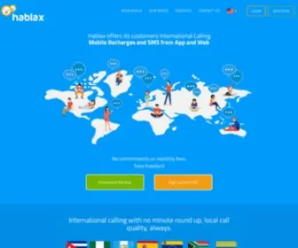 Hablax.com(Hablax offers its customers International Calls) Screenshot