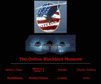 Habu.org(The Online Blackbird Museum) Screenshot