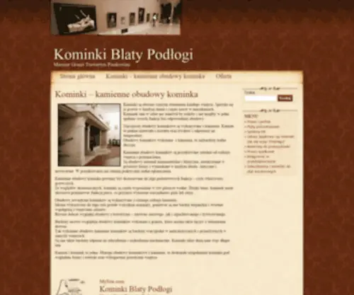 Habzakominki.com.pl(Kominki Podłogi Blaty) Screenshot