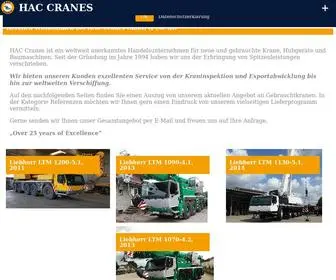 Hac-Cranes.com(HAC Cranes) Screenshot