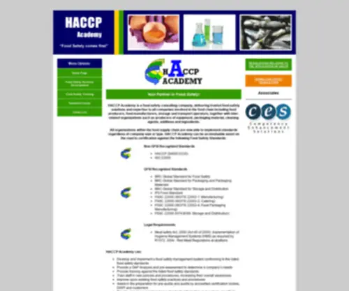 HaccPacademy.co.za(HACCP Academy) Screenshot