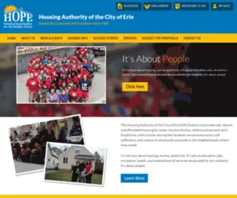 Hace.org(Housing Authority of the City of Erie) Screenshot