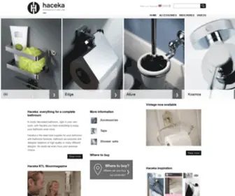 Haceka.nl(Everything to complete your bathroomsince 1924) Screenshot