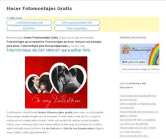 Hacerfotomontajesgratis.com(Fotomontajes gratis) Screenshot
