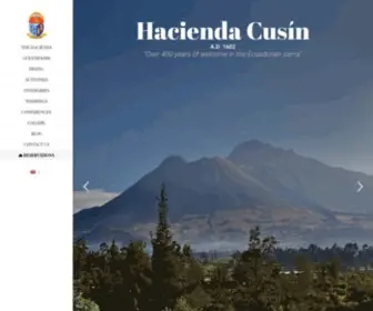 Haciendacusin.com(Stay in Our Historic Otavalo Hacienda in Ecuador 2020/21) Screenshot